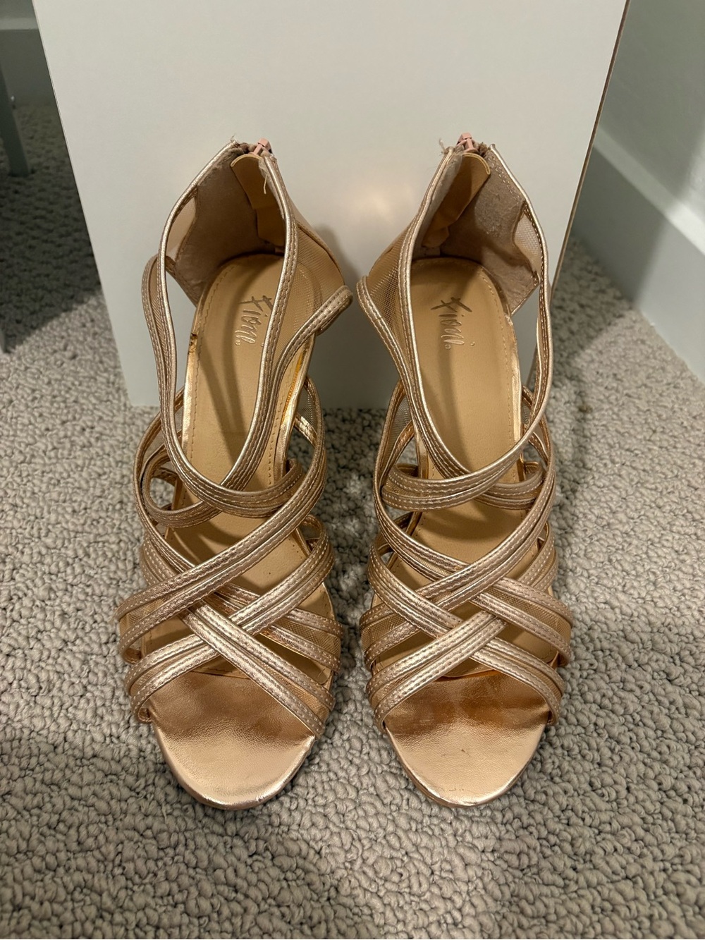 Fioni Rose Gold Heels Size 9